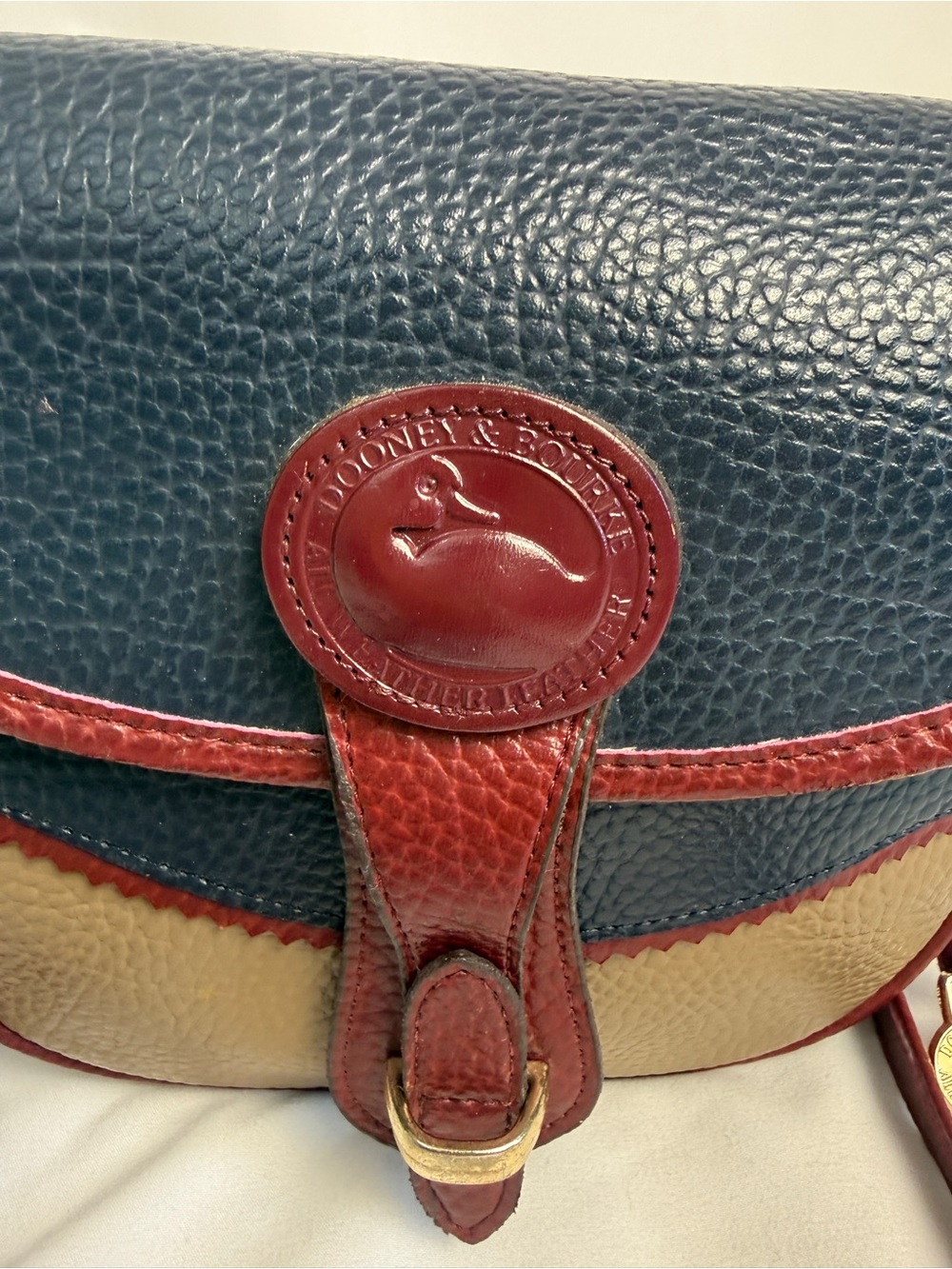 Dooney and Bourke Teton Vintage saddle bag RARE - Picture 2 of 9